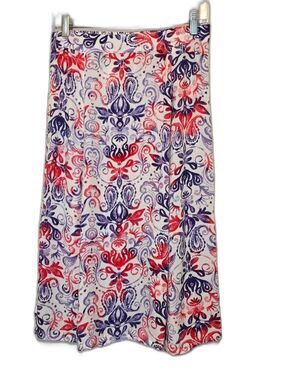 VTG Boca Bay Midi Skirt Paisley Festival Cottage Boho Fairy Pull On Size PM